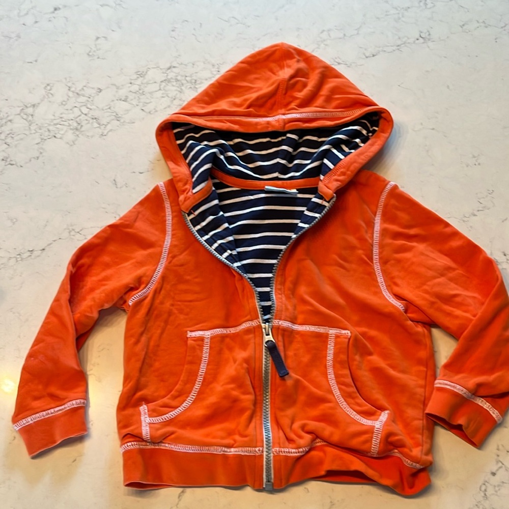 Hanna Andersson zip up hooded sweatshirt